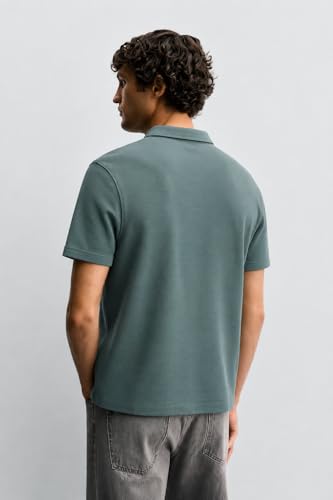 Image of Alan Jones Clothing Men's Waffle Knit Shirt | Casual Relaxed Fit Short Sleeve Button Down | Textured Cotton Blend Shirt