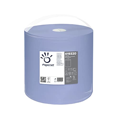 Papernet Centrefeed Handtuchrolle 419320 | Recyclingpapier zum Händetrocknen | kompatibel mit Papernet Mittelentnahmespender | 6 Rollen mit 450 Blatt 19 x 29 cm | Länge 130,5 Meter