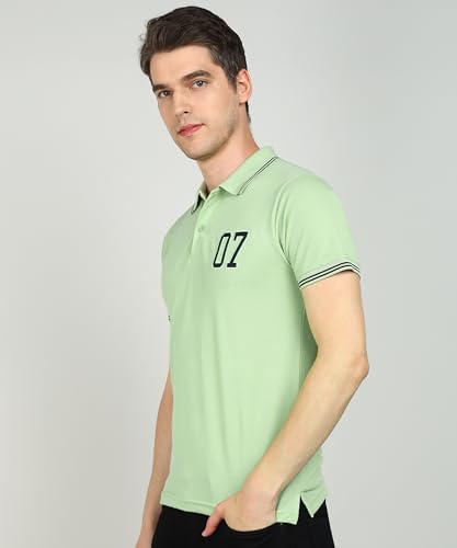 Image of INKKR Men's Soild Collar Neck Polo T-Shirt
