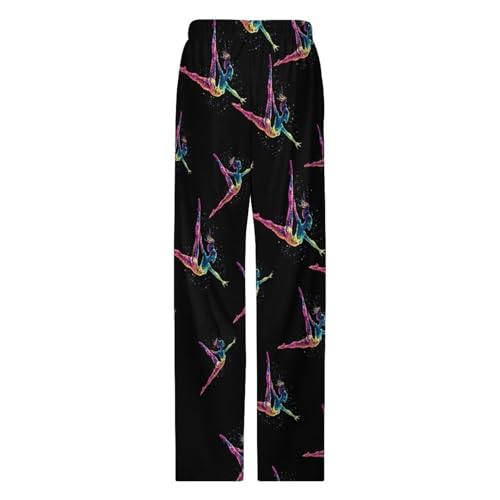 Gymnastics Girl Pattern Mens Pajama Pants Loose-Fit Pjs Bottoms Lounge Pant Sleepwear with Pockets4