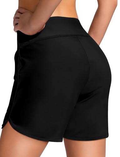 Women's 5" Swim Board Shorts Quick Dry High Waisted Swimsuits Shorts with Pockets UPF 50+ Bathing Suits Bottoms3