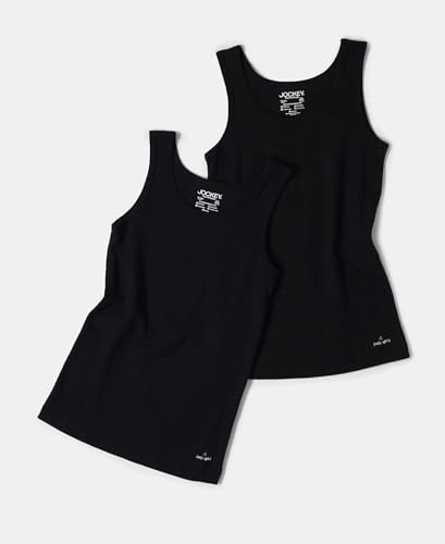 Image of Jockey SG02 Girls Super Combed Cotton Rib Solid Inner Tank Top (Pack of 2)