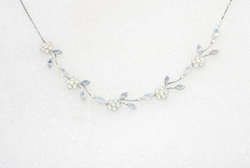 Image of Faship Gorgeous Rhinestone Crystal Floral Necklace Earrings Set