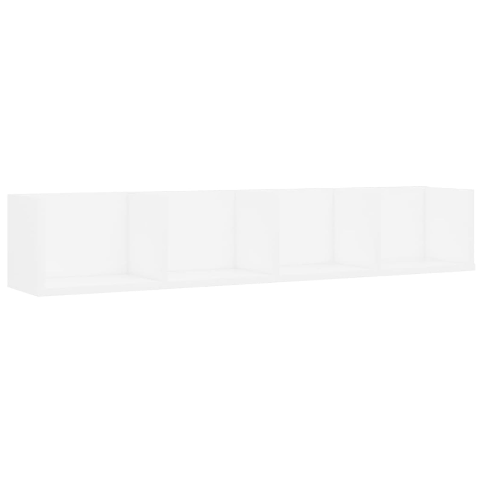 Leepesx Scaffale Porta CD a Parete Bianco 100x18x18 cm in Truciolato,Scaffale,Scaffale a Parete,Decorative Mensole per Camera da Letto,Soggiorno,Ufficio