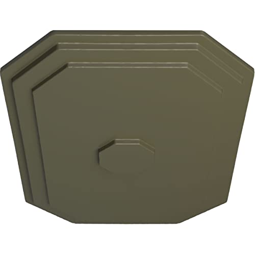 Image of Ekena Millwork CM25FEPTF Felix Ceiling Medallion, Painted Turtle, 25-1 /4 inch x 17-1 /4 inch x 1-3 /4 inch