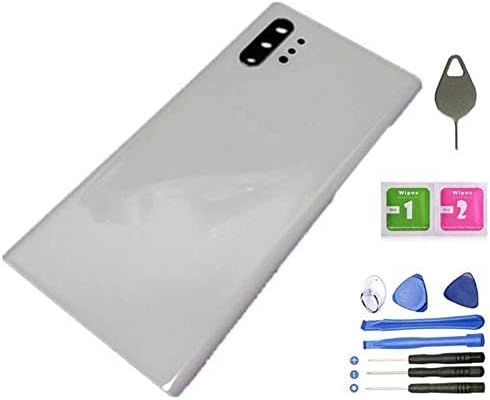 Galaxy Note 10+ Back Cover Glass Housing Door Replacement with Camera Lens Parts for Samsung Galaxy Note10+ Note 10+ 5G +Tools + Eject Pin(Aura White)