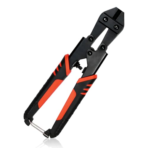Small Bolt Cutter 220mm Compact Wire Cutters Heavy Duty 8 Inch Handheld Cable Cutters, Strong Metal Cutter for Chains Thick Rods Fencing DIY Projects Durable Steel Wire Cutters