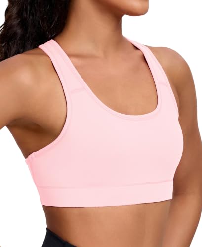 Image of Oalka Women's Racerback Sports Support Workout Running Bras