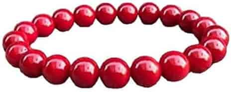 Amazon.com: Yonku Hand_Crafted 8mm Stretchable Red Red Coral