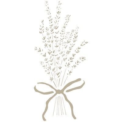 Pochoir - Décoration vintage - Tiges de lavande - Todo-Stencil 074 - Dimensions : 12 x 12 cm - Taille du design :4,5 x 10 cm Cover
