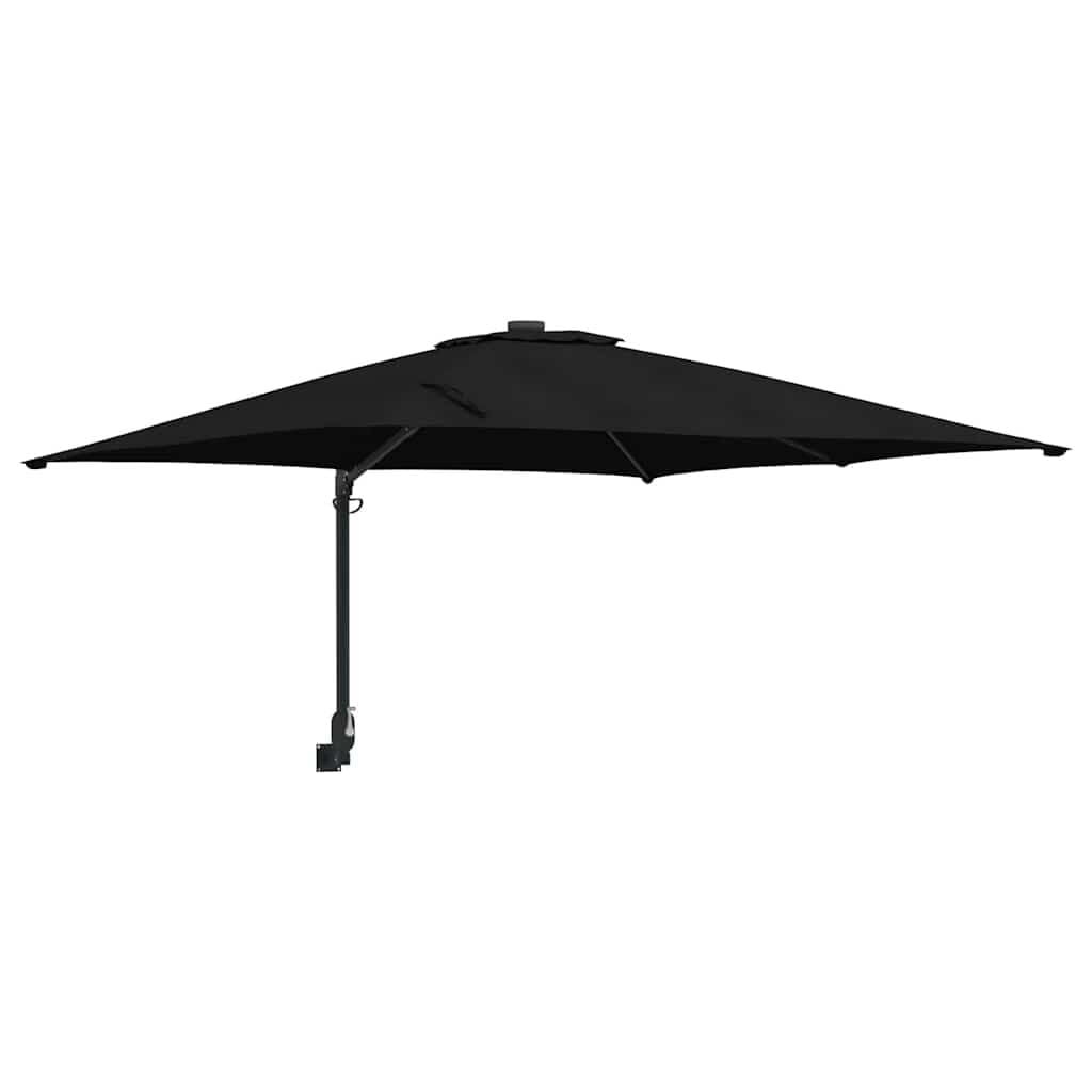 Canditree Wall Mounted Garden Parasol, Tilted Design, UV-resistant (Black)