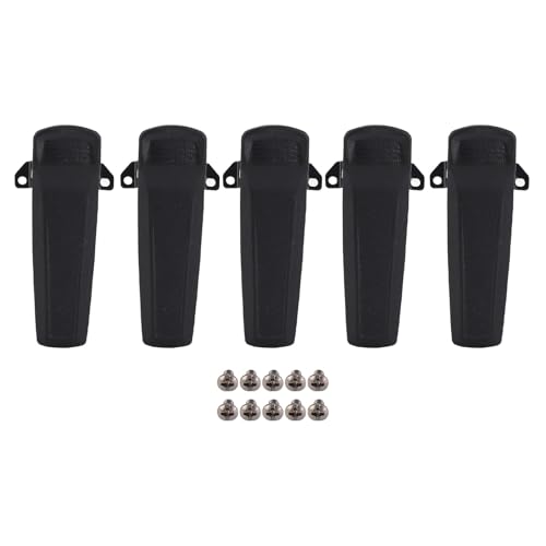 Oreilet 5pcs Funkriemenclip, Hochleistungs Premium Plastik Funkriemenklemme mit Schraubenersatz für Hythytera PD600 PD700 PD780 PD788 PD980 PT-580H TC-720S