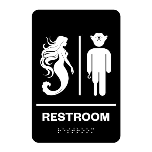 Plaque WC noir 22,9 x 15,2 cm pour identifier facilement les toilettes