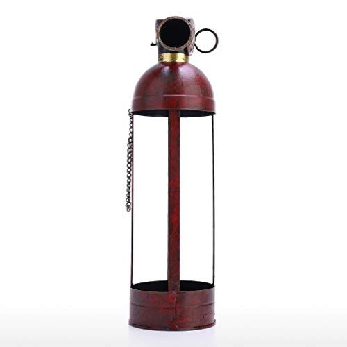 Soporte para botellas de vino de hierro rojo y negro artesanal miniatura 6