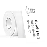 SUPVAN Etiketten selbstklebend wasserfest für T50M Etikettendrucker (50 mm x 104 mm), 70 pro Rolle, schwarz auf weiß