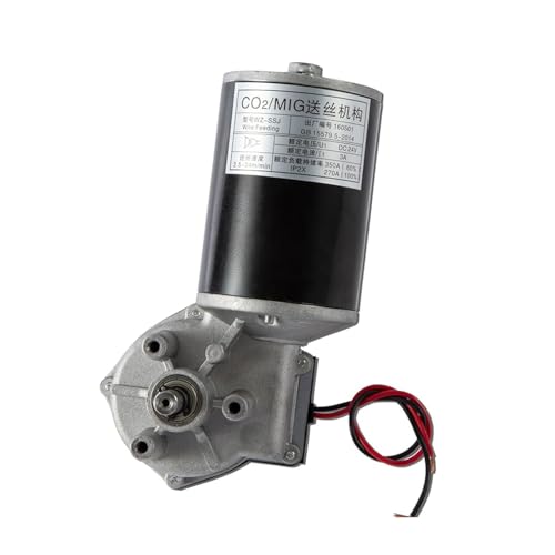 Image of 24V DC High Speed Wire Feed Drive Motor fits Century Snap-On Mig Welder and Other Mig Welder 76mm (Motor on The Right)