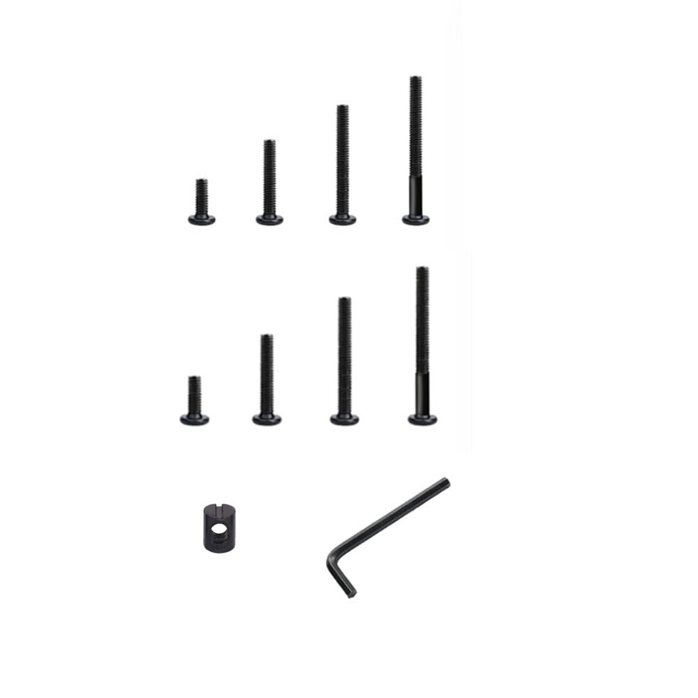 Black 32Set Baby Bed Frame Bolts，Crib Screws Hardware Replacement Kit-M6x12mm/16mm/25mm/35mm/45mm/55mm/65mm/75mm Hex Drive Socket Cap Screws Barrel