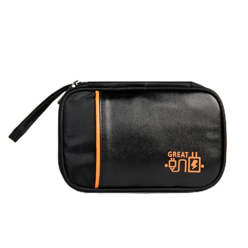 Image of HomeStrap Tech Organizer Case for Electronics Accessories | Storage Pouch for Chargers, Cables, Power Banks, SD Cards & Earphones | Waterproof & Travel-Friendly Gadget Bag - Black, Small