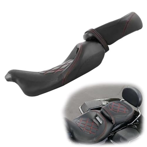 Asiento delantero y trasero FLHRC de cuero sintético premium para Touring