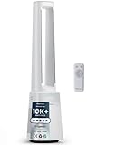 Pro Breeze® OmniAir 41" Bladeless Tower Fan with Air Purifier - Silent Standing Portable Circulator - Remote Control, HEPA Filter, LED Display, 10 Fan Speeds, 5 Modes & 60° Oscillation