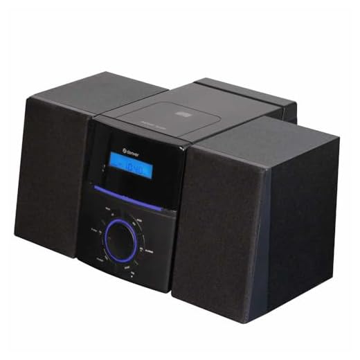 Denver Micro Chaine HiFi stéréo compacte - Radio FM - Lecteur CD - AUX - Fonction Horloge et Réveil - MCA240 - Noir
