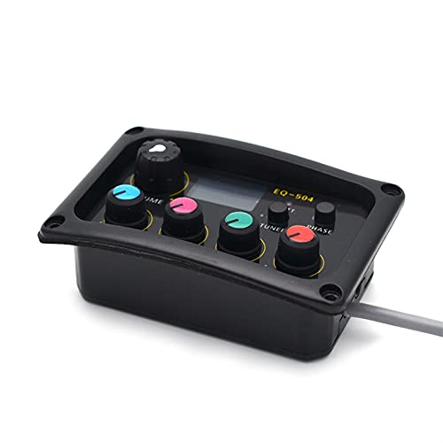 Ecualizador de 4 bandas EQ-504 para guitarra acústica con afinador y captador magnético, marca JITAZHIJIA miniatura 2