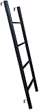 Hochbett Leiter Schwarz Etagenbett-Leiter Mit 2 Einzelbetten Für Jungen/Mädchen Schlafsaal Schlafzimmer, Metall RV Auto Boot Trittleitern Mit Haken ＆ Beschläge, Last 150kg (Size : 140cm/55in)