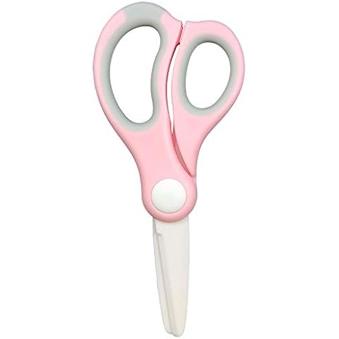 Baby Food Scissors Ceramic，Portable Baby Food Scissors without BPA With Box And Dust Cover (Pink) Cover