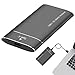 AOUZOVLI Externe Festplatten 2 TB,Ssd Externe Festplatte,Tragbar External Hard Drive,Datensicherung,Speich... Für Laptops,Schwarz,Mit 2 Adapterköpfen Und 1 Datenkabel