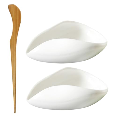 HEALLILY 1Set Delicate Porcelain Tea Scoop Tea Vessel Accessories for Loose Tea Leaf Serving for Home Tea Rooms and Office Use Tea Spoon for Coffee Beans