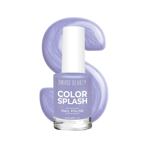 Image of Swiss Beauty Color Splash Nail Polish - Long-Lasting, Glossy - 11 ML, Lilac Haze