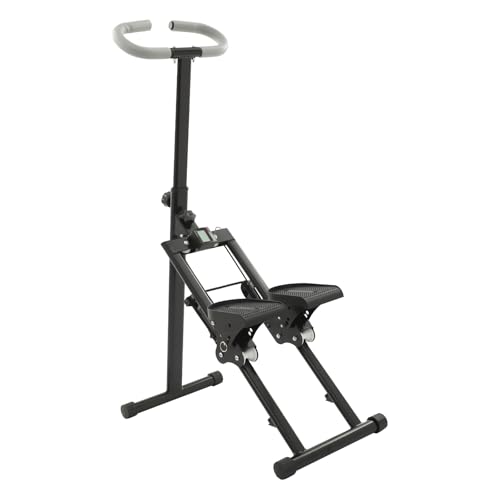 Schwarz Stair Stepper, Faltbarer Vertikaler Treppensteiger für Ganzkörpertraining Stair Stepper, für Home Gym Wohnungen Fitnessstudios Büros 41 * 78 * 133.5 cm