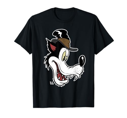 Big Bad Wolf Vintage Cartoon Animation Graphic T-Shirt