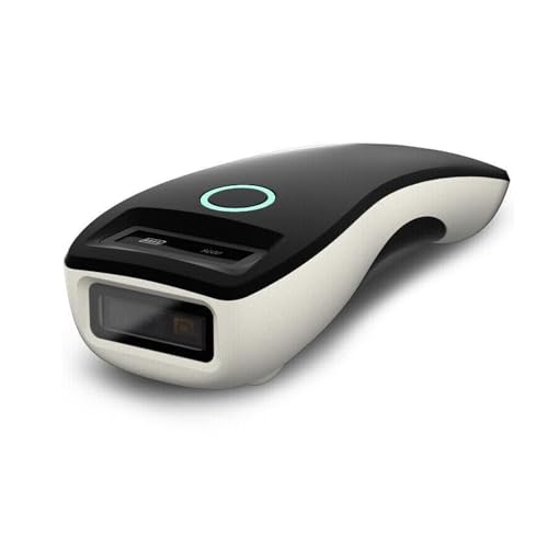 YANZEO Barcode-Scanner, Tragbar Mini-2D-Barcode-Leser, Handgerät, USB, 2,4 G, QR-Code-Scanner, kabellos, Bluetooth, für Windows iOS Android System (Schwarz)