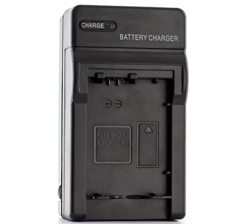 Norifon NP-FW50 Charger for Sony Alpha 6000, 5000, 5100, ILCE-6000, ILCE-7, NEX-5T, NEX-6, NEX-5R, NEX-7, NEX-5, NEX-3N, NEX-3, NEX-C3, SLT-A37 and More with Foldable Plug, Black, NP-FW50-W
