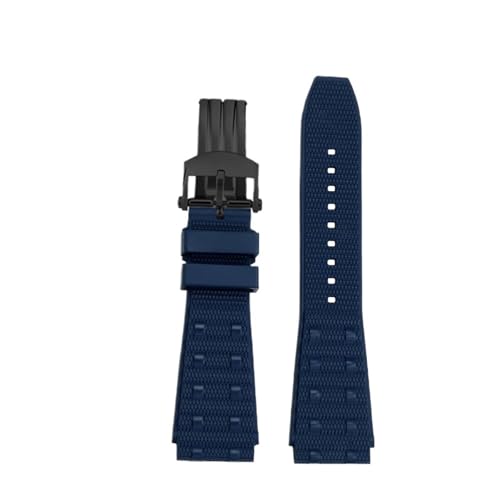 [���X] 22mm 24mm �\�t�g�t�b�f�S�����v�o���h �u���C�g�����O�X�g���b�v�ɓK�� �@�B���^�C�~���O�ɓK�� �A�x���W���[�Y�ɓK�� �X�[�p�[�I�[�V�������v�o���h�ɓK��(Blue black buckle,24mm)