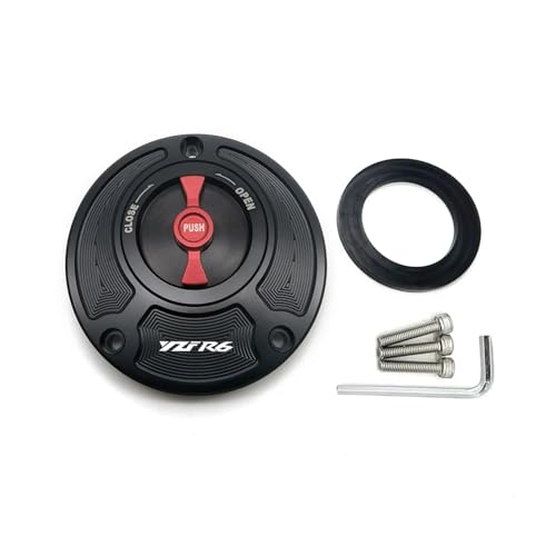 Bouchon de réservoir de moto sans clé en aluminium CNC pour Yamaha R1 R6 FZ6 FZ1