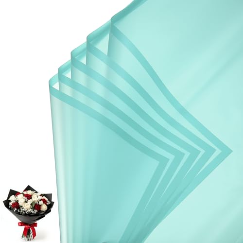 Papier d'emballage pour loisirs créatifs et bouquets de mariage au fini givré bleu pastel
