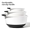 OXO Good Grips 3- Piece Plastic Mixing Bowl Set, 2500 ml,White/Black #3