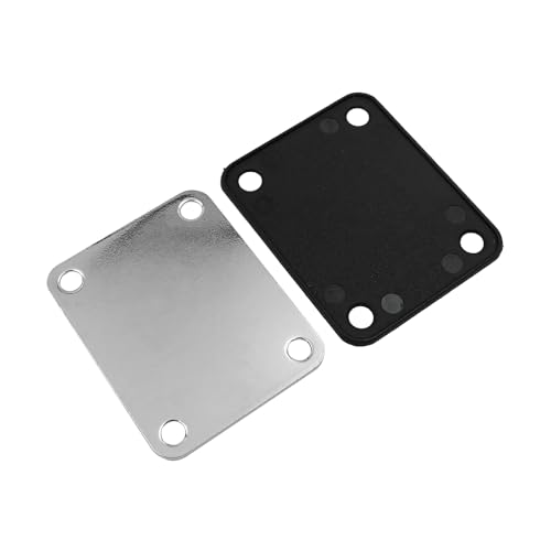 Alnicov Guitar Neck Plate String Ferrules & Jack Plate Hardware Set for Tele Telecaster Style Electric Guitar Replacement Parts Chrome - Image 4
