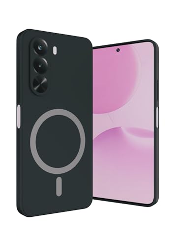 Image of Coverage Macc-Safe Print Rubber Candy TPU Cloth in-Side | Camera Protection Non-Slip Grip Back Case Cover Compatible for Realme P4x 5G - Starry Black