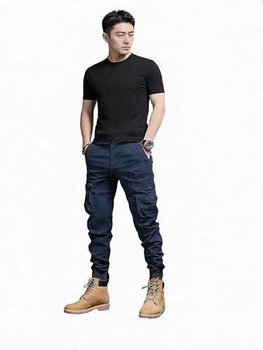 Image of Lymio Cargo for Men | Cotton Cargo Pant | Drawstring Waist Pant (Also Available in Plus Sizes)(09-12)
