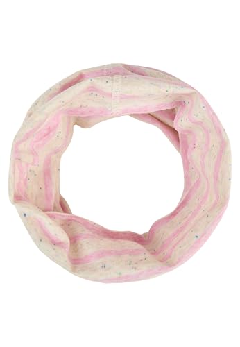 Sterntaler Schlauchschal geringelt – Mädchen Schlupfschal aus weichem Melange-Jersey mit bunten Pünktchen, elastisch und pflegeleicht – Perlrosa, Größe 2