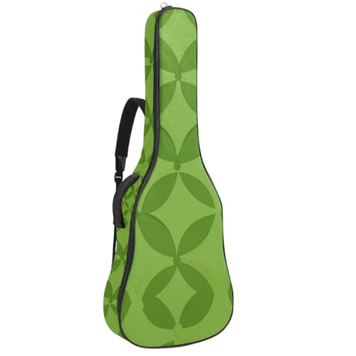 Housse guitare acoustique 40/41/42 étanche sac géométrique vert multicolore à poches