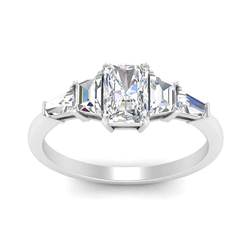Bague de fiançailles émeraude en argent, cadeau de promesse idéal