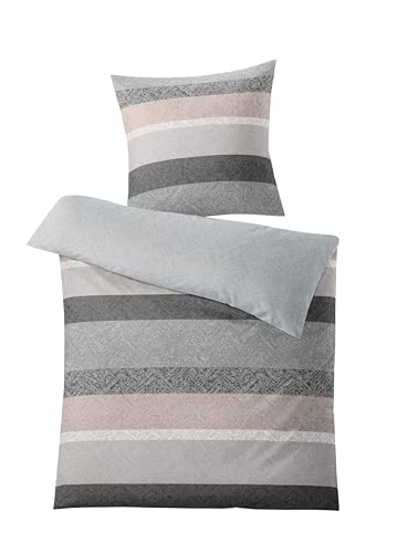 Kleine Wolke Bettwäsche Gwen Mako-Satin Taupe Größe 155x220 cm (80x80 cm)
