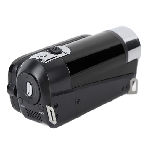 Cámara de Video 4K 48MP, Pantalla Giratoria de 2.7 Pulgadas TFT 16x Zoom Digital Videocámara DV con Cable USB, para Grabar Mientras Carga la Salida HD (Black)