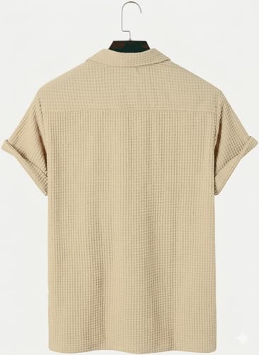 Image of ColorChakra Mens Waffle Knit Polo Tshirt Collar Knitted Shirt for Men M to 3XL