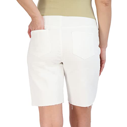 Savi Parker Women's Maternity Shorts Bermuda 9 Inch - Mom To Be Comfy Activewear - Pregnant Women Clothes For Summer, Everyday Wear, And Casual Wear - Bci Certified (White, Extra Large) #TOP2