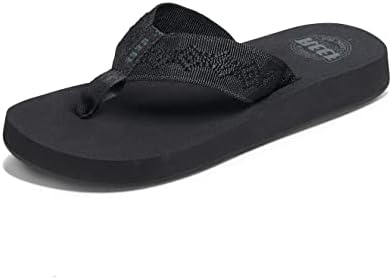 Reef Women's Sandals, Sandy, Black/Black, 8